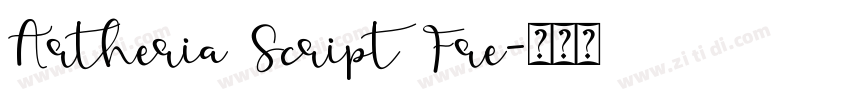 Artheria Script Fre字体转换